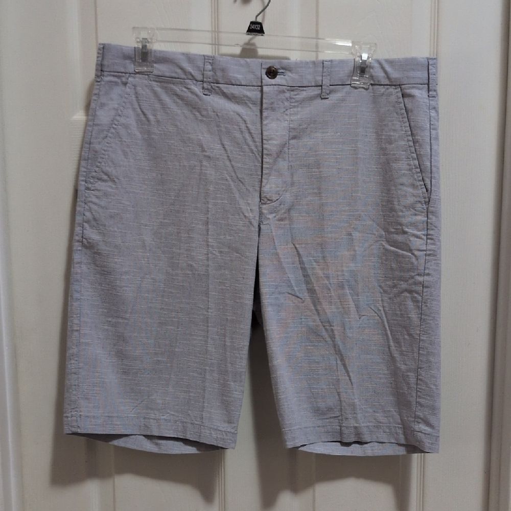 GAP Men's Slubby Blue Flat Front Casual Shorts Size 36
